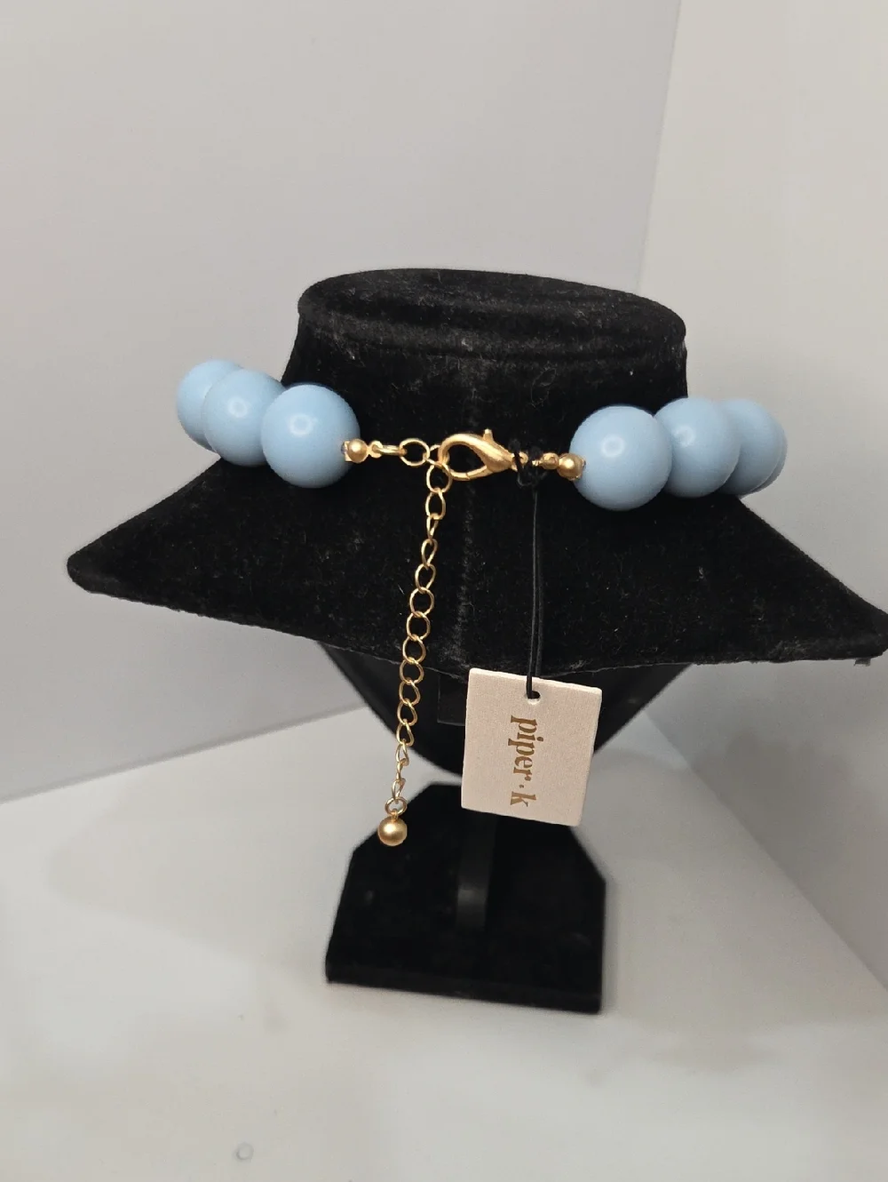 💙▪️Piper K ▪️beautiful  Baby Blue Beaded chunky 16in necklace